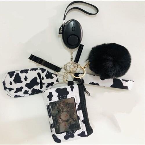 Bracelet Keychain With Wallets For Women Fashion Leopard Wristlet Keychain Tassel Bangle Keychain Wrist Accessories