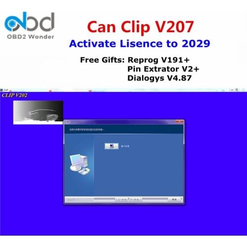 Can Clip V207 Reprog V191 Software Link For Renault CanClip Can Clip V207 Pin Extractor + Dialogy V4.78 Activated to 2029
