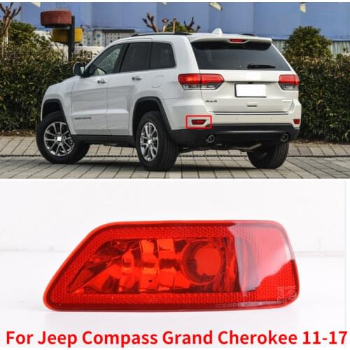 CAPQX For Jeep Compass Grand Cherokee 11-17 For Dodge Journey 12-18Rear Bumper Brake Light Reflector lamp Fog light without bulb