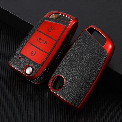 Car Key Case Protector Cover For VW Volkwagen Golf GTI 7 Auto Key Holder Shell Accessories Car Styling Fashion Gift For Car Key