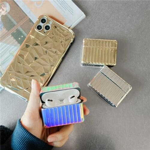 Plating PC Case For Apple Airpods pro 3 Earphone Charging Box Case For AirPod Wireless Earphone Charging Box Protective Cover