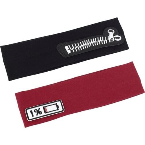 2020 New Flat Cartoon Zipper Hairbands Baby Girls Kids Cotton Headbands Solid Hair Accessories For Children FKnitted Turban