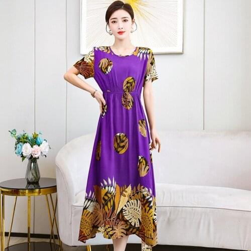 Hot stamping Short Sleeve Party long Dress Net Yarn Summer New WomenS Clothing Bohemian dresses