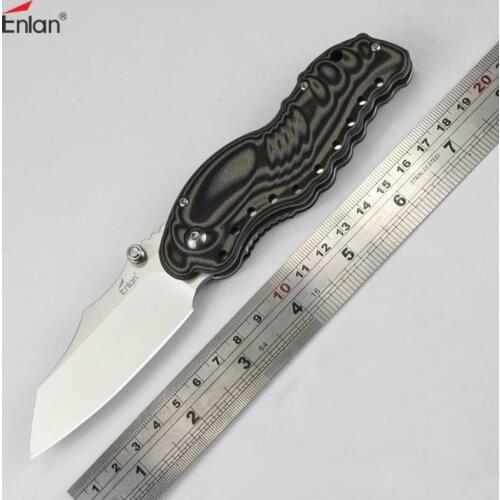 ENLAN EW079 Folding Knife 8Cr13Mov Blade G10 Handle Camping Survival Pocket Knife Utility Tactical Hunting EDC Pocket Knife