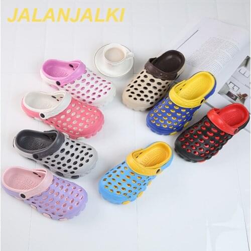 JALANJALKI Colorful Unisex Men And Women Slippers Non-Slip Summer Outdoor Beach Light Weight Clogs Bathroom Thick Sandals