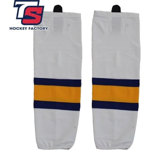 Cool hockey free shipping 100% Polyester Breathable Sabres Ice Hockey Socks Cheap Shin Guards W009 high quality