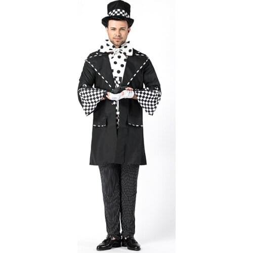 Halloween Costume European and American Adult Male Fantasy Wonderland Male Magician Costume Cosplay Stage Costume