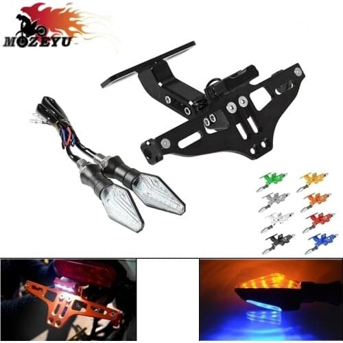 For YAMAHA FZ1 FAZER FZ6 FAZER FZ6R Motorcycle License Plate Bracket Holde Adjustable Angle FZ8 XJ6 N / XJ6 DIVERSION TDM900/850