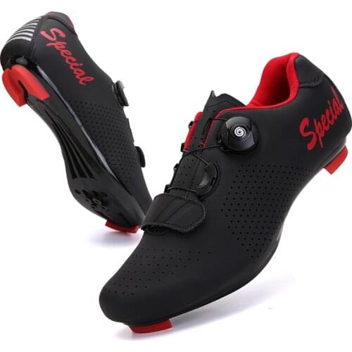 Unisex Racing Flat Cycling Shoes MTB Lightweight Self-Locking Road Speed Bike Shoes Men High Quality SPD Cleats Bicycle Sneakers
