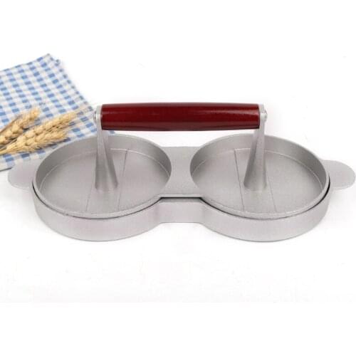 Kitchen Round Shape Hamburger Press Aluminum Alloy Hamburger Meat Beef Grill Burger Press Patty Maker Mold Kitchen Meat Tools
