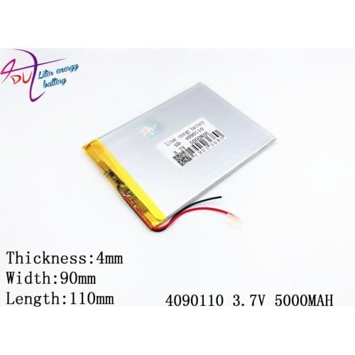 Liter energy battery Tablet PC battery capacity 4090110 3.7V 5000MAH Universal Li-ion battery for tablet pc 7 inch 8 inch 9 inch