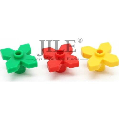 Moc Plant Flower 2x2 Leaves Angular 4727 Four Leaf Garden DIY Enlighten Building Block Brick Compatible with Assembles Particles