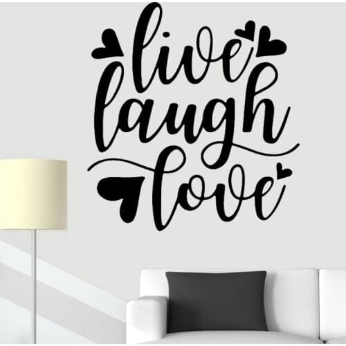 Motivational Quotes Wall Stickers Quote Love Live Laugh Vinyl Decal Inspirational Modern Home Decoration Removable Bedroom Decor