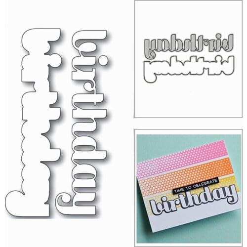 New Birthday Word Regular Script 2020 Metal Cutting Dies for DIY Scrapbooking and Card Making Decor Embossing Craft No Stamps