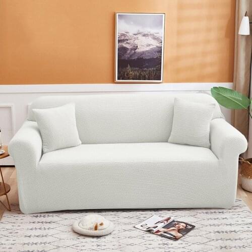 Solid jacquard full cover sofa cover simple elastic anti slip single double three full cover sofa cover