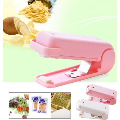 Portable Mini Heat Sealing Machine Laminating Machine Premiun Hand Pressure Mini Gadgets with battery Bag Clips Handheld