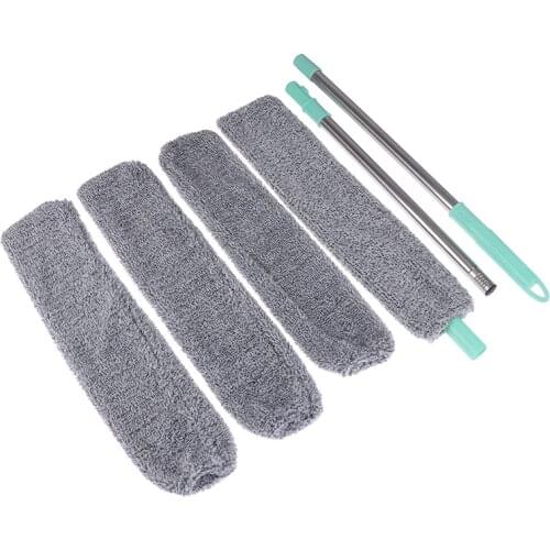 Bedside Dust Brush Long Handle Mop Sweep Artifact Long Crevice Static Dust Brush Extensible Cleaning Duster Sofa Gap Fur Hair