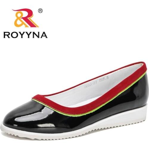ROYYNA 2021 New Designers Flats Comfortable Casual Shoes Women Mixed Color Loafers Shallow Slip on Shoes Ladies Leisure Footwear