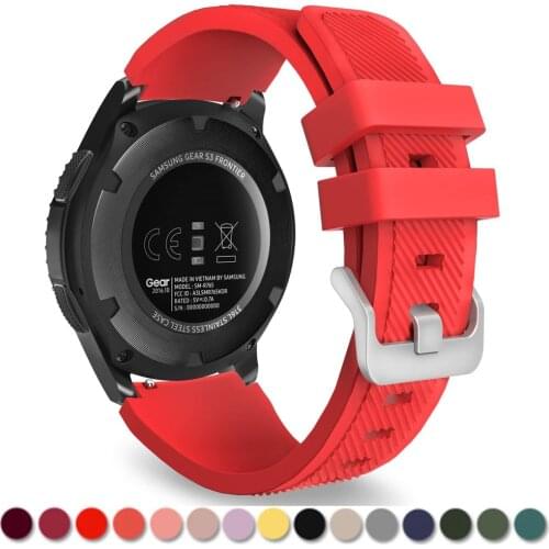 20mm/22mm band for Samsung Galaxy Watch 3/46mm/42mm/Active 2/Gear S3 Frontier/S2 Silicone bracelet Huawei watch GT/2/2E strap