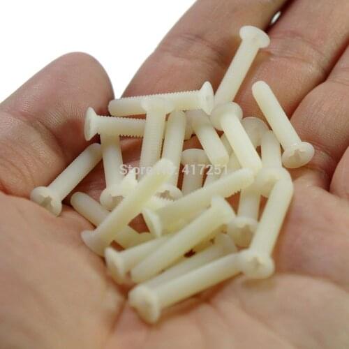 PACK OF 1 Metric Thread M2.5*6mm Nylon Countersunk Head Phillips Screws Fasteners