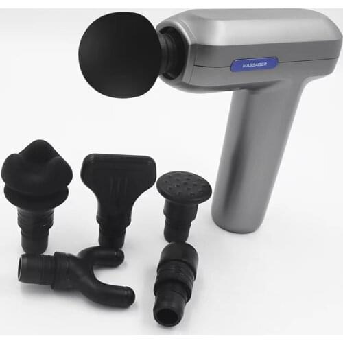 Usb Mini Low Noise Profession Massage Gun Body Relaxation Pain Relief Slimming Shape Massager Muscle Pain Exercise with 6 Heads