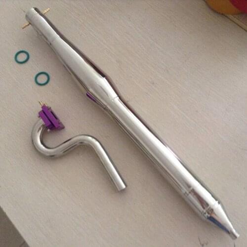 L740mm Stainless steel exhaust pipe Tuned Pipe for 26/29/30/32cc Zenoah Engine