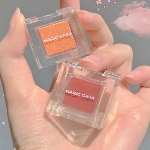 High gloss blush all-in-one plate rouge fine flash three-dimensional two-color blush repair capacity mashed potatoes T0822