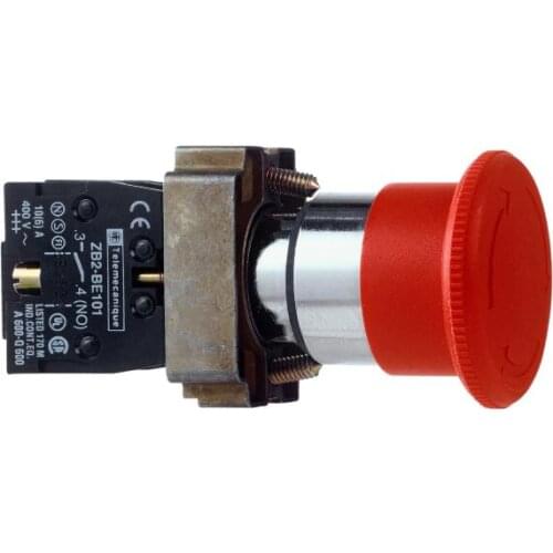 XB2BS542 XB2BS542C = ZB2BZ102C + ZB2BS54C Red Emergency stop Ø 22 - mushroom head Ø 40