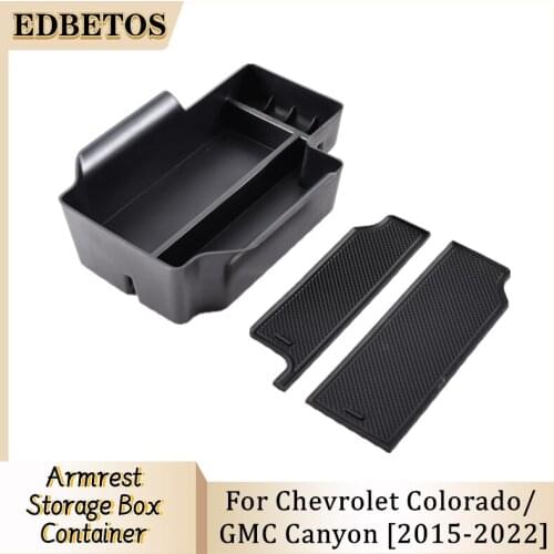 For GMC Canyon 2015-2020 Armrest Storage Box Container For Chevy Colorado Console Armrest Storage Organizer Car Accessories