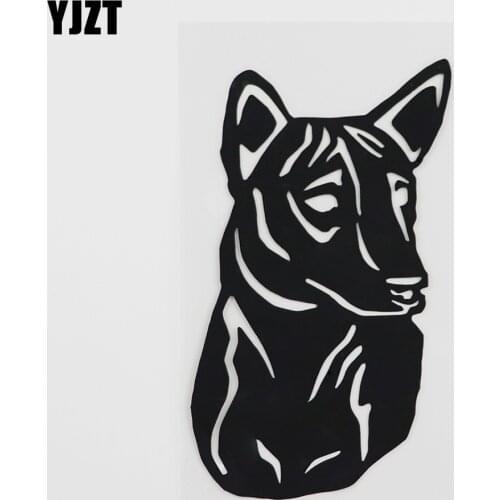 YJZT 9.2CMX15.1CM Creative Dog Silhouette Decal Vinyl Car Sticker Black/Silver 8A-0033