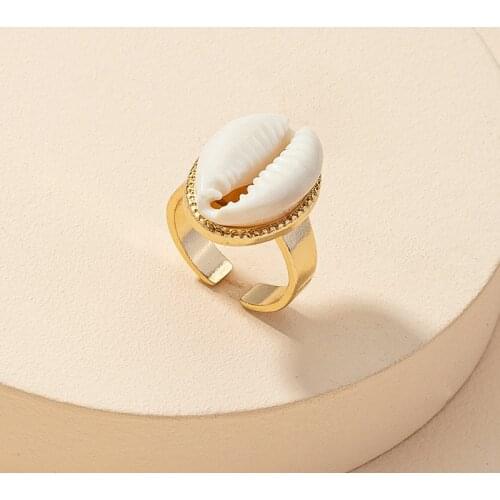 Bohemian Antique Gold Metal Shell Ring Midi Finger Knuckle Rings for Women Summer Beach Holiday Jewelry Anillos Accessories