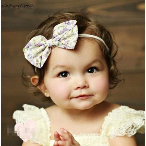 Naturalwell Toddler Headbands Butterfly Baby Girls Hair Band Accessories Tire Hair Band Cute Newborn Infant Hairbands 1pc HB558