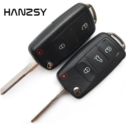 10pcs 2/3 buttons Flip Folding Key shell Case For Volkswagen VW Golf Jetta Beetle Polo Passat Car Remote Key fob 5K0837202AD