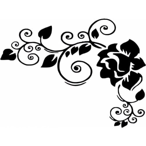 16*12CM Car Styling Personalized Decorative Accessories Classic Flower Vinyl Stickers C4-0923