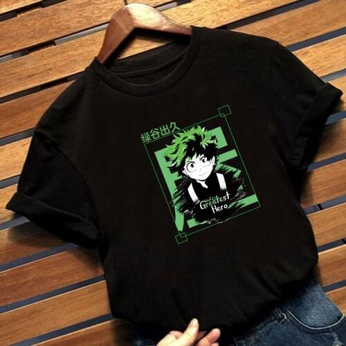 2021 Cute Anime my hero academia Fashion Harajuku Summer Short-sleeve Male T-shirt