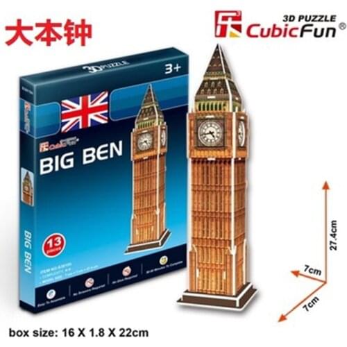 3D Puzzles London Big Ben Paper Model DIY Creative gift Children Educational toys hot sale Ordinary version T2