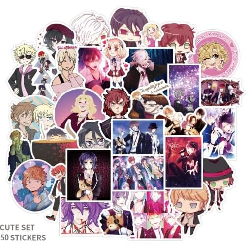50PCS DIABOLIK LOVERS Not Repeat Graffiti Sticker Label Fashion Label Art Car Board Waterproof Random Stickers