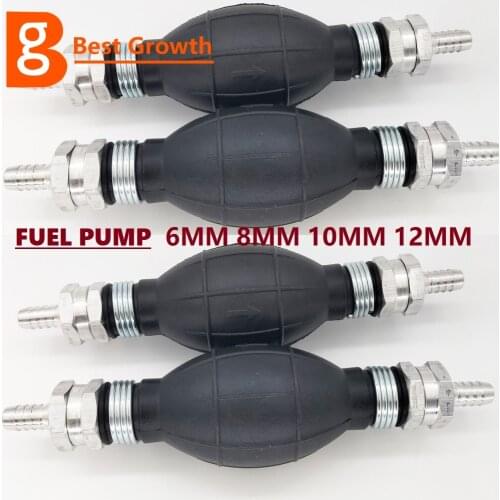 6MM/8MM/10MM/12MM Diesel Liquid Oil Gas Water Tansfer Rubber Tube Aluminum Fuel Hand Pump Hand Primer Bulb For Cars Ship Boat