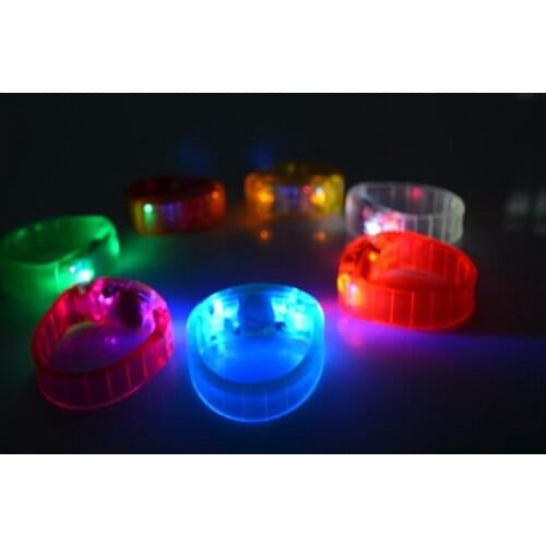 800pcs/lot Sound Controlled & Button Control LED Flash Bracelet LED Light Up Bracelet Glow Flash Bangle For Party Wedding