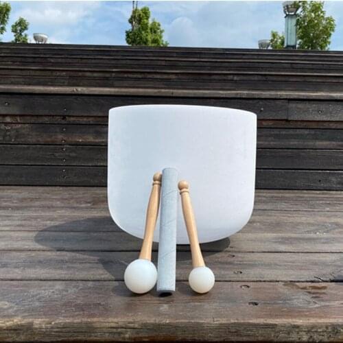 13inch Note C/D/E/F/G/A/B Chakra Frosted Quartz Crystal Singing Bowl 13" Meditation Bowl