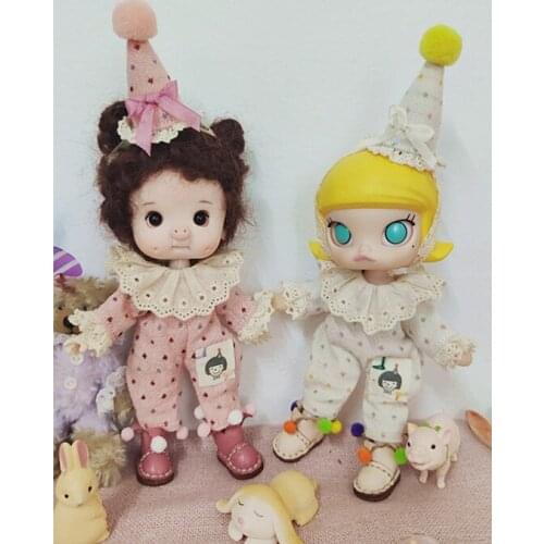 Childrens hand toys 1/12 ob11 doll doll clothes hoodie with big cap available BJD / SD doll accessories ob11doll Sports pants