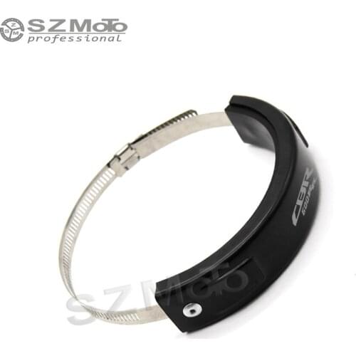 For HONDA CBR600RR CBR Silencer Round Oval Exhaust Protector Can Cover SILICONE Motorcycle Scope 100MM-140MM Protect LOGO BLACK