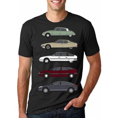 T Shirt Men Funny tshirt Citroen Haute de Gamme Classic Car Collection (Vr 2) Graphic men T-Shirt