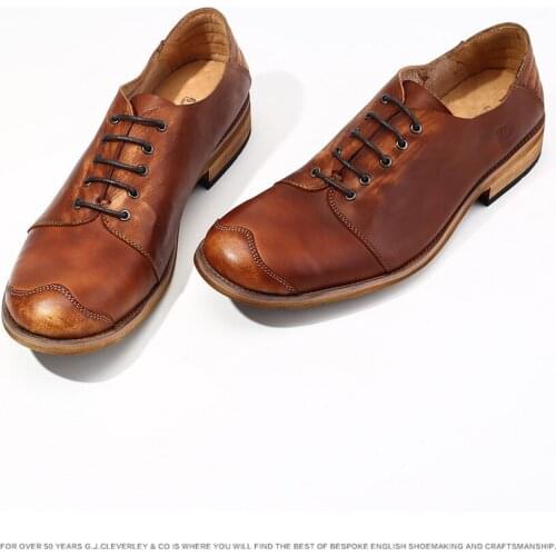 Italian Leather Shoes Men New Fashion Lace Up Formal Shoes Brown Black Wedding Business Men Oxfords Shoes