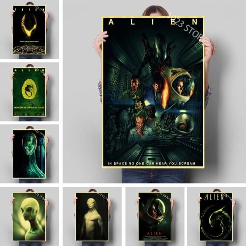 Classic Movie Alien Retro Poster Canvas Painting Pictures And Living Room Wall Art Prints Suitable For Modern Home Decor