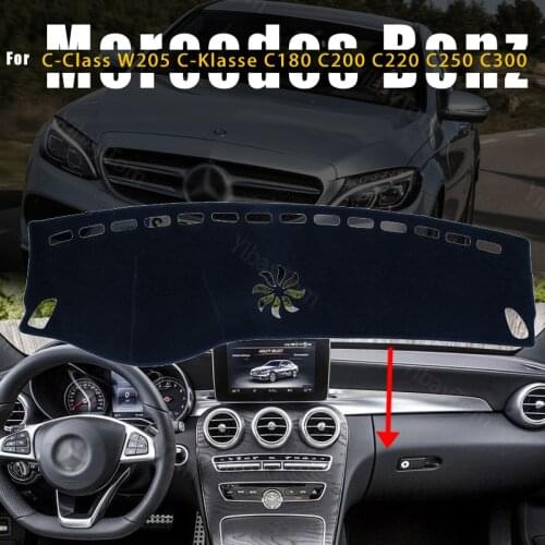 For Mercedes Benz C-Class W205 C-Klasse C180 C200 C220 C250 Dashmat Dashboard Cover Dash Cover Mat Protective Carpet Styling
