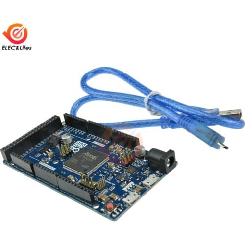 For Arduino Due R3 ARM Version Main Control Board AT91SAM3X8E 32-bit ARM Cortex-M3 / Mega2560 R3 6-20V 84 MHz with Cable