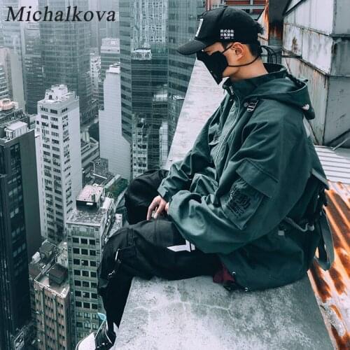 Michalkova Air Force flying Functional streamer hip hop loose dark coat mens Japanese original night wind streamer