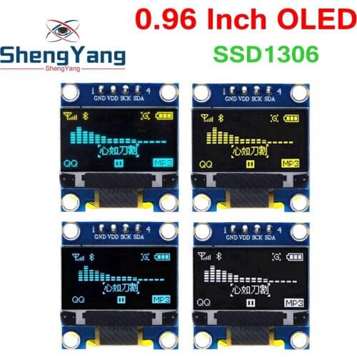 0.96 inch IIC Serial Yellow Blue OLED Display Module 128X64 I2C SSD1306 12864 LCD Screen Board GND VDD SCK SDA 0.96" for Arduino