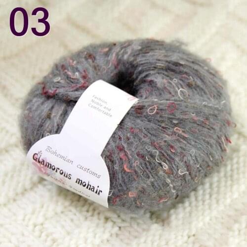 Sale 1SkeinX50gr Luxury Fluffy Soft NEW MOHAIR Shawls Hand Knit Crochet Yarn Dark gray 825-03